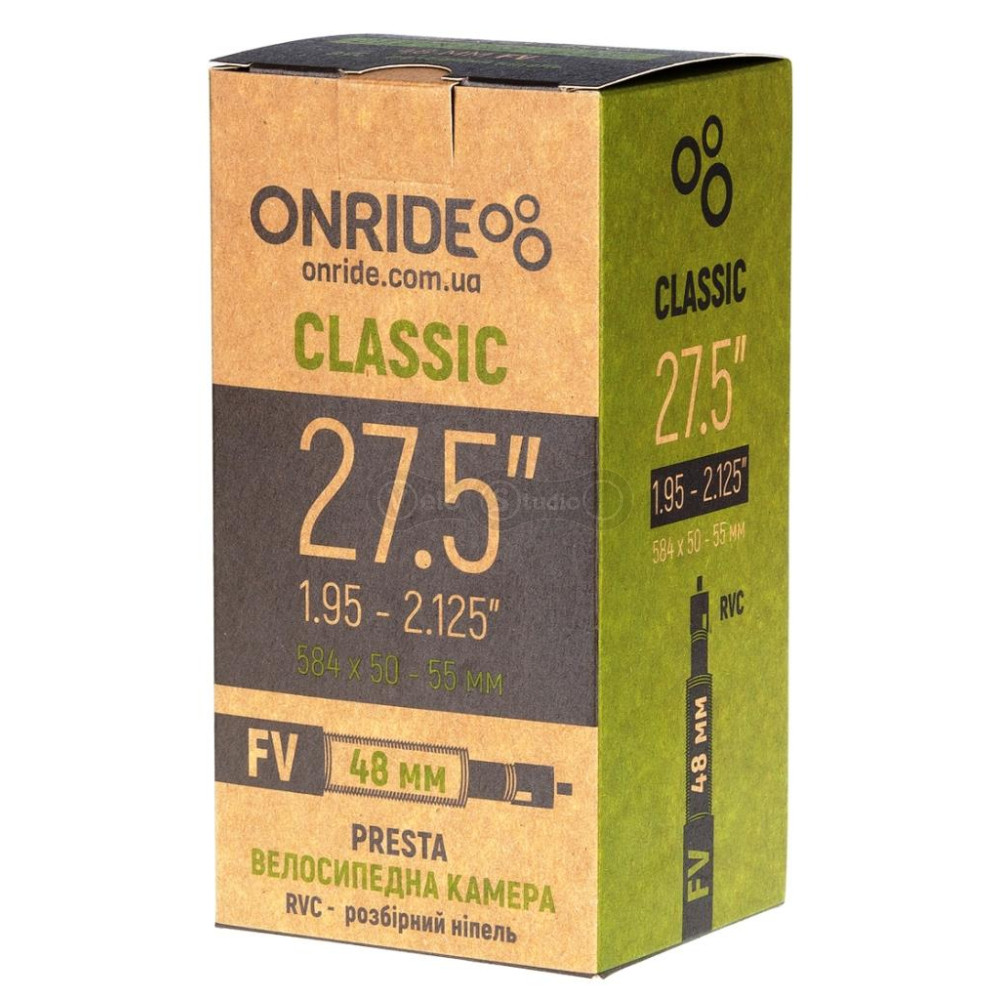 Велосипедная камера ONRIDE Classic RVC 27.5x1.95-2.125 FV 48