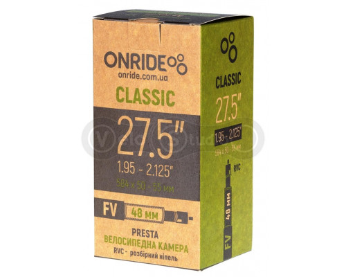 Велосипедная камера ONRIDE Classic RVC 27.5x1.95-2.125 FV 48