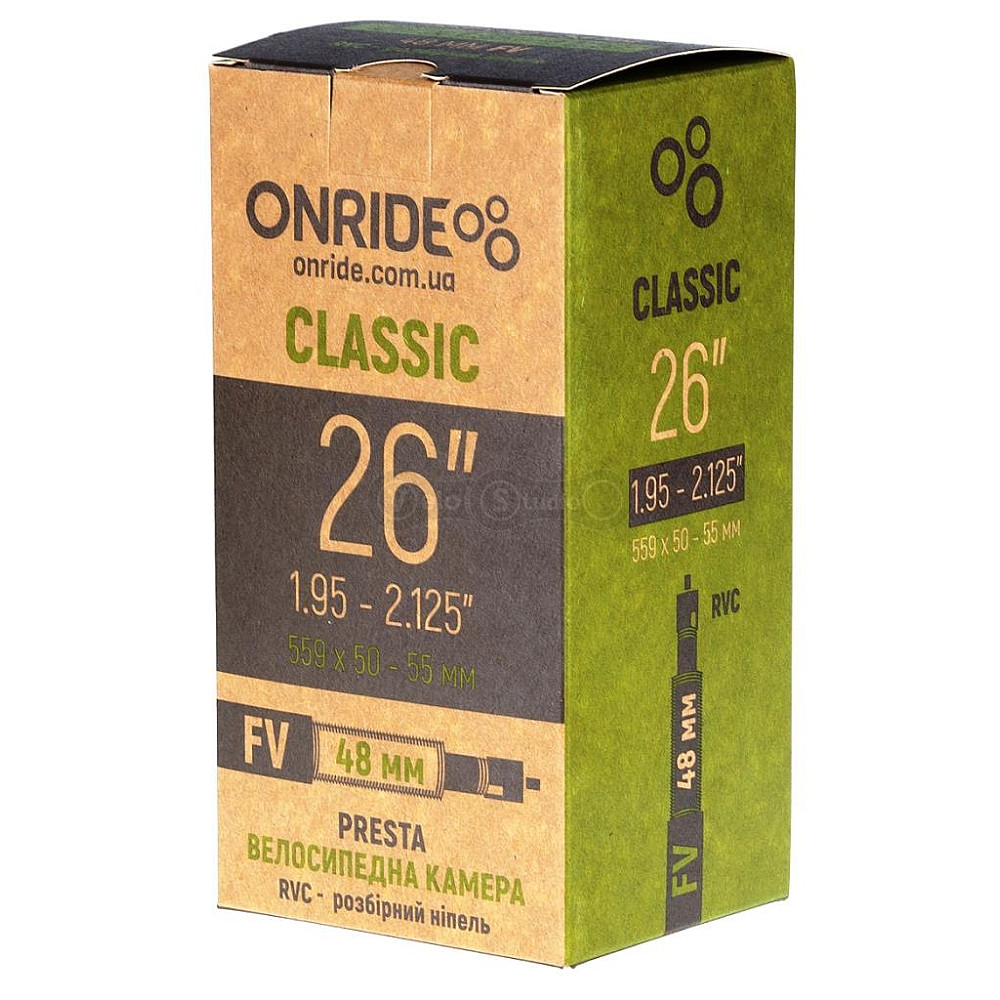Велосипедная камера ONRIDE Classic RVC 26x1.95-2.125 FV 48