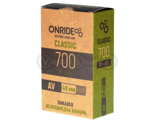 Велосипедна камера ONRIDE Classic RVC 700x35-43c AV 48