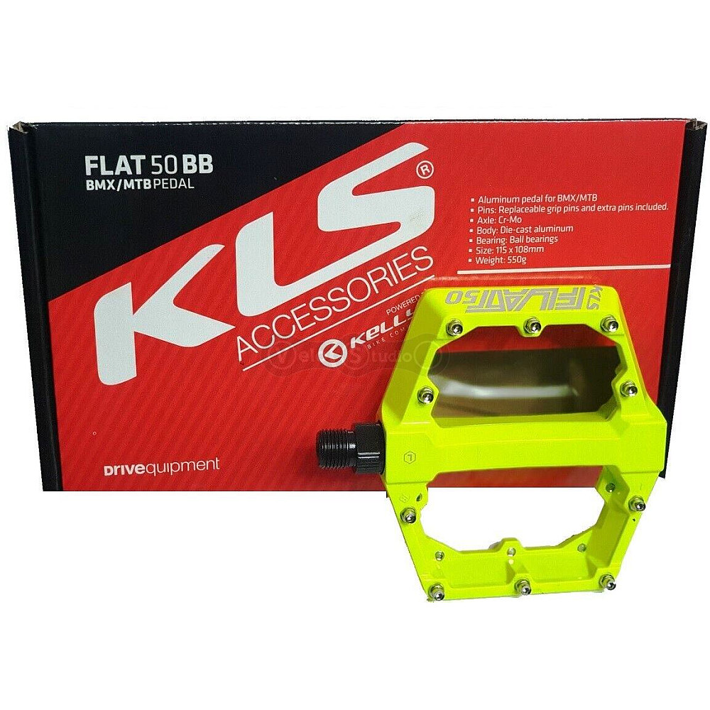 Педали KLS Flat 50 BB желтые