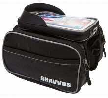 Вело сумка под смартфон Bravvos QJ-001 чёрная
