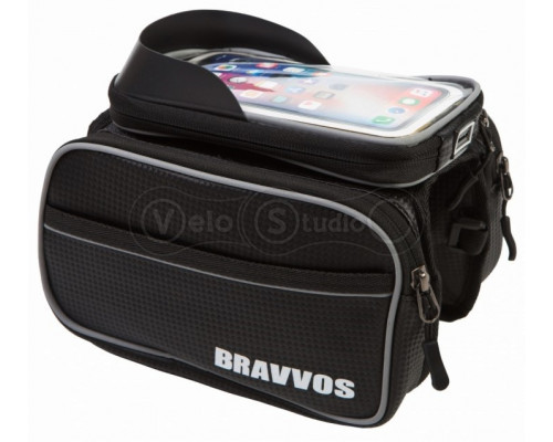 Вело сумка под смартфон Bravvos QJ-001 чёрная