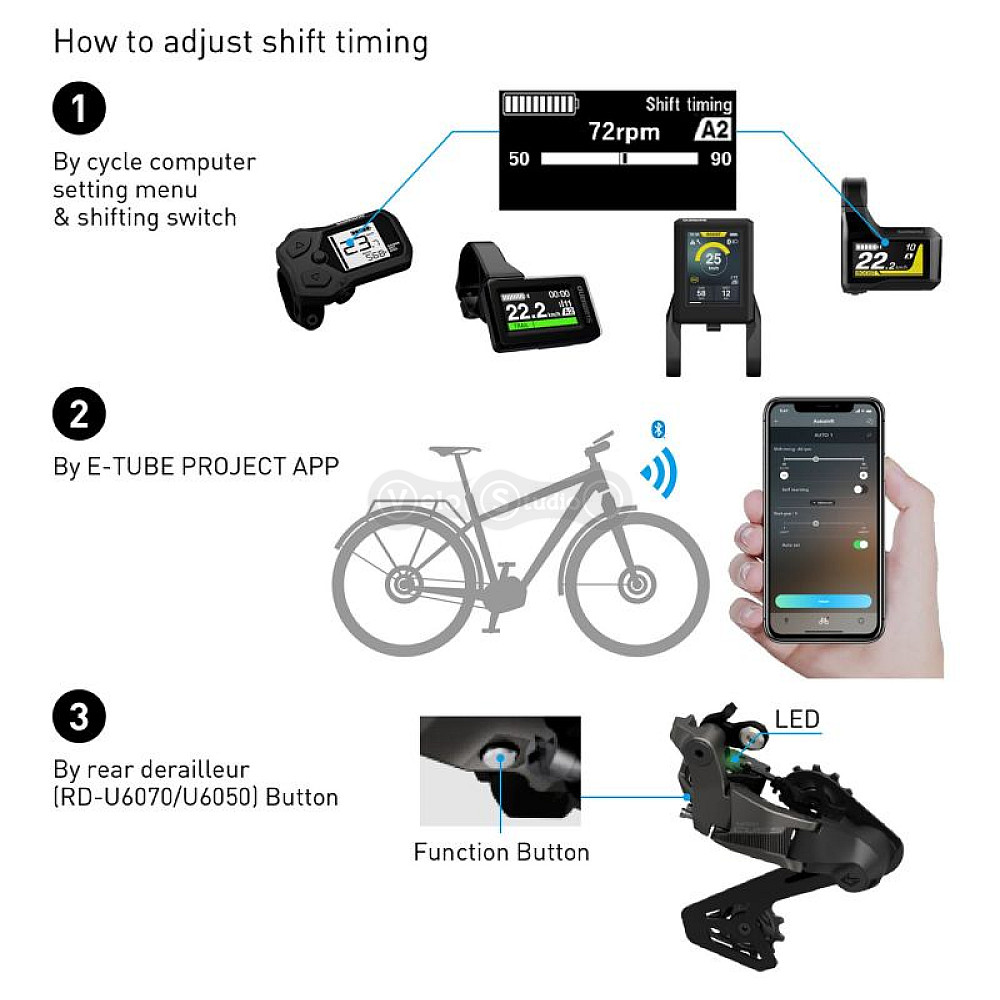 Задній перемикач Shimano RD-U6050-GS Cues Di2 Linkglide 10 швидкостей