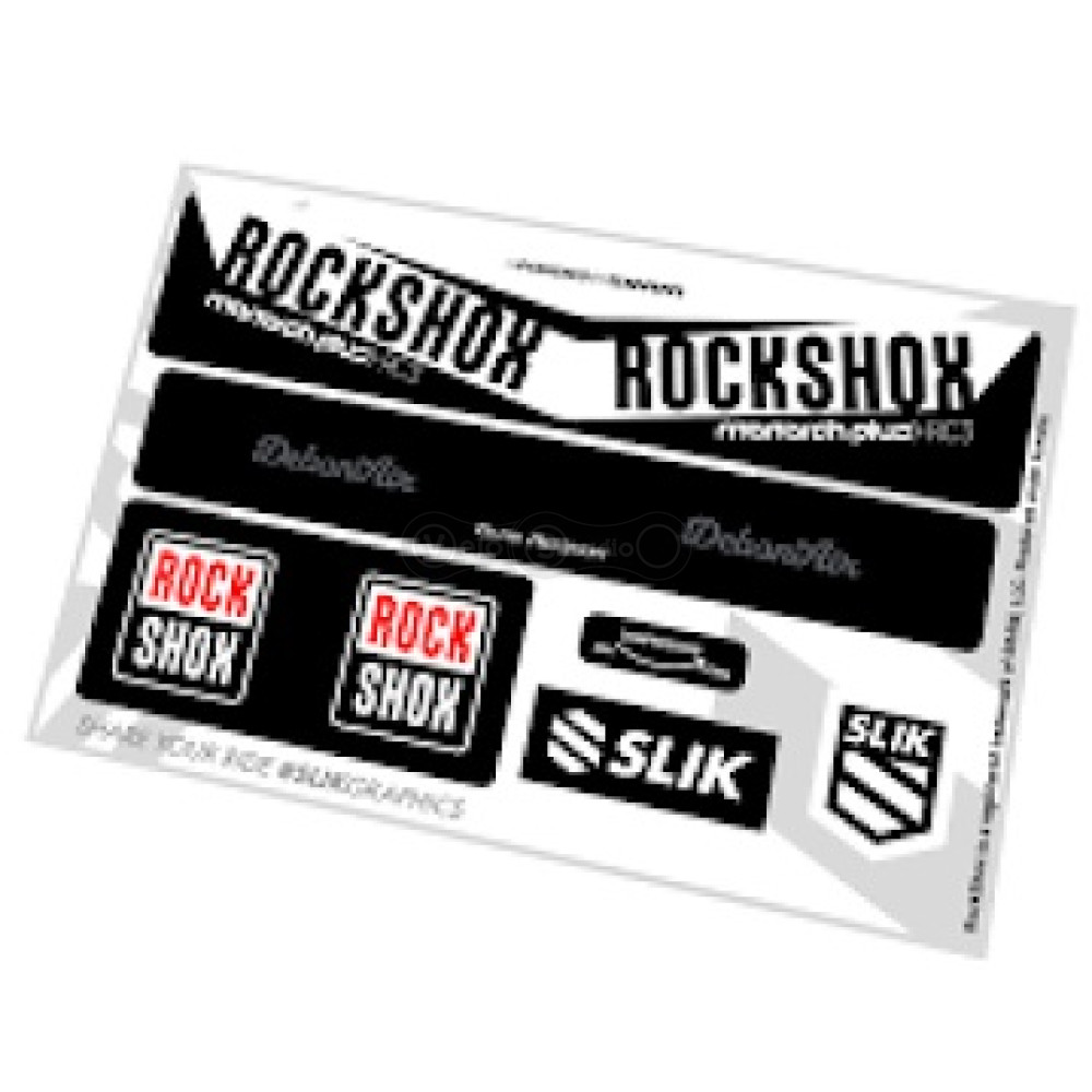 Набор наклеек RockShox KIT Monarch+ RC3/RC3 DB WHT/BLK