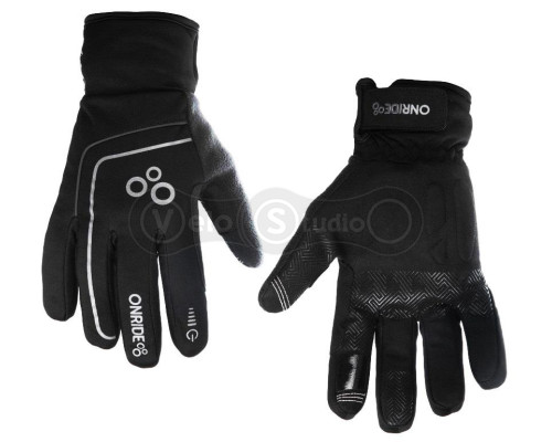 Вело перчатки демисезонные ONRIDE Natty чёрные размер L