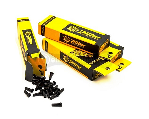 Ниппель Pillar PB 14 G 2.0 мм 14 мм чёрный 72 штуки