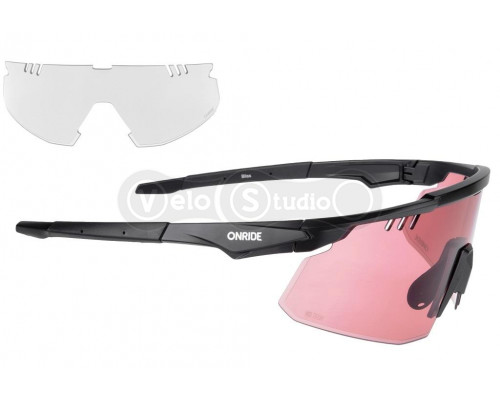 Вело окуляри Onride Bliss змінні лінзи HD purple (19%), прозорі (100%)