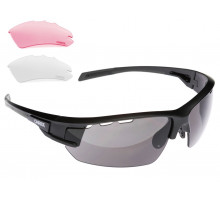 Вело очки Onride Leader 40 сменные линзы дымчатые (17%), HD Pink (37%), Clear (100%)