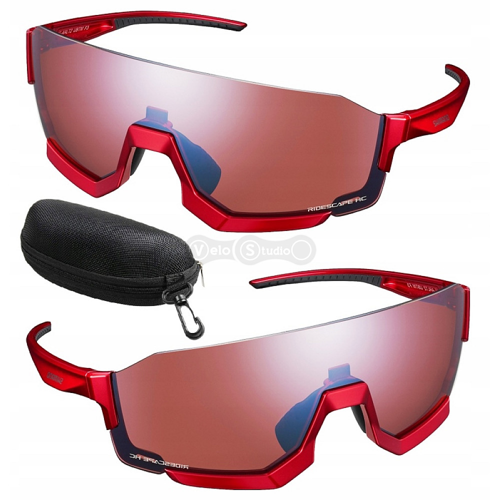 Вело очки Shimano AeroLite 2 Photochromic красные