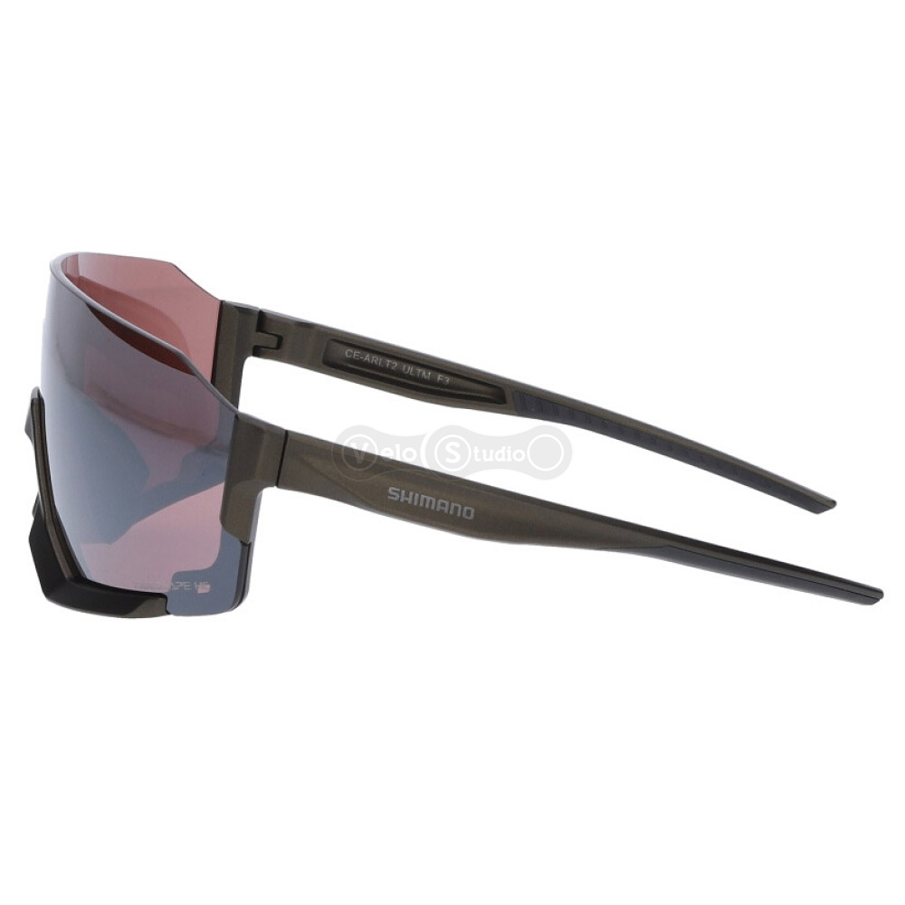 Вело очки Shimano AeroLite 2 Ridescape High Contrast оливковые