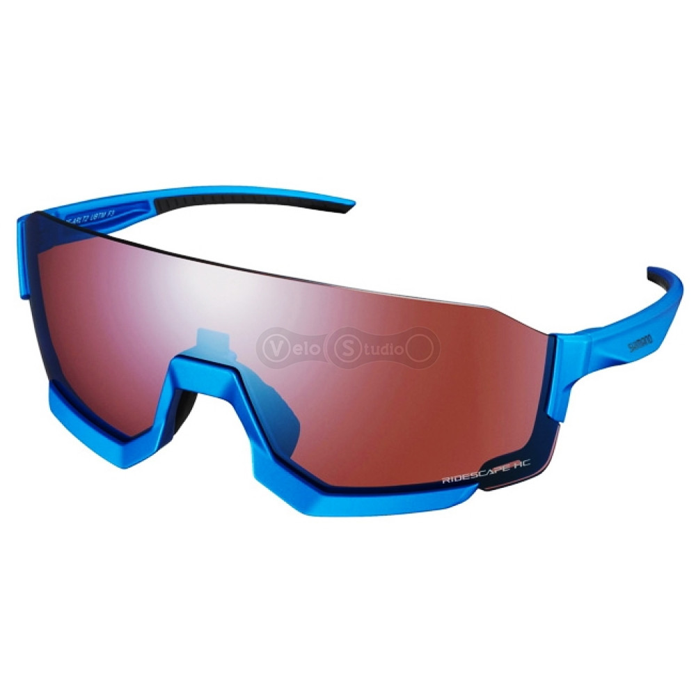 Вело очки Shimano AeroLite 2 Ridescape High Contrast синий металлик