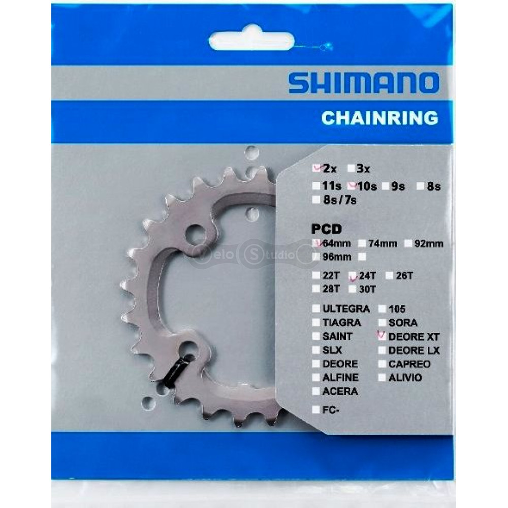Звезда шатунов Shimano FC-M785 DEORE XT 24 зуба 10 скоростей