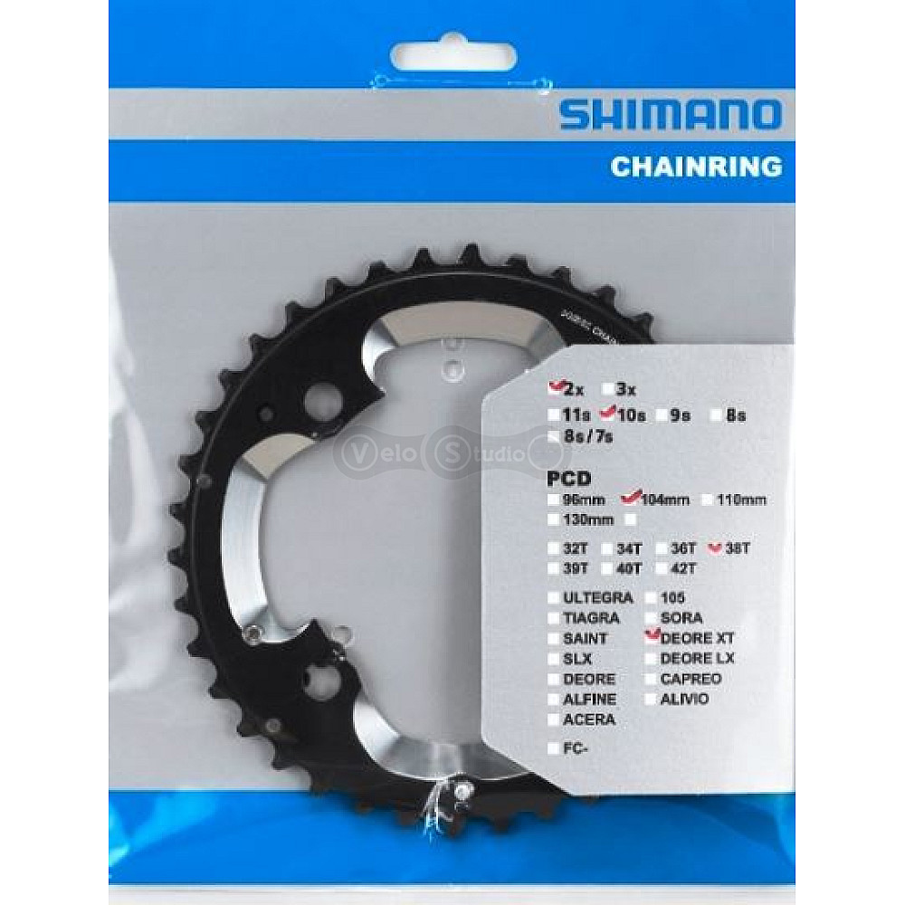 Звезда шатунов Shimano FC-M785 DEORE XT 38 зубьев АK 10 скоростей