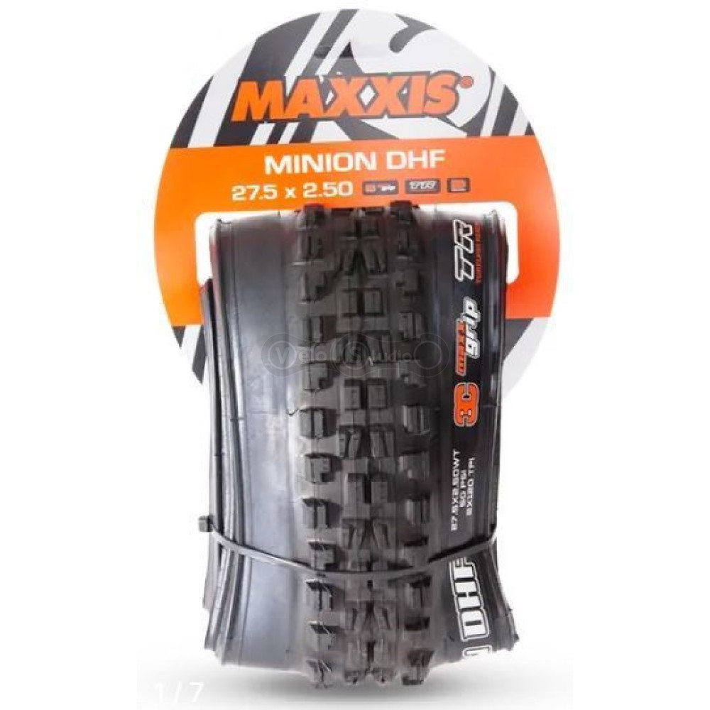 Вело покрышка Maxxis Minion DHF 27.5X2.50WT, складная, 3CG/EXO/TR, 60TPI, передняя