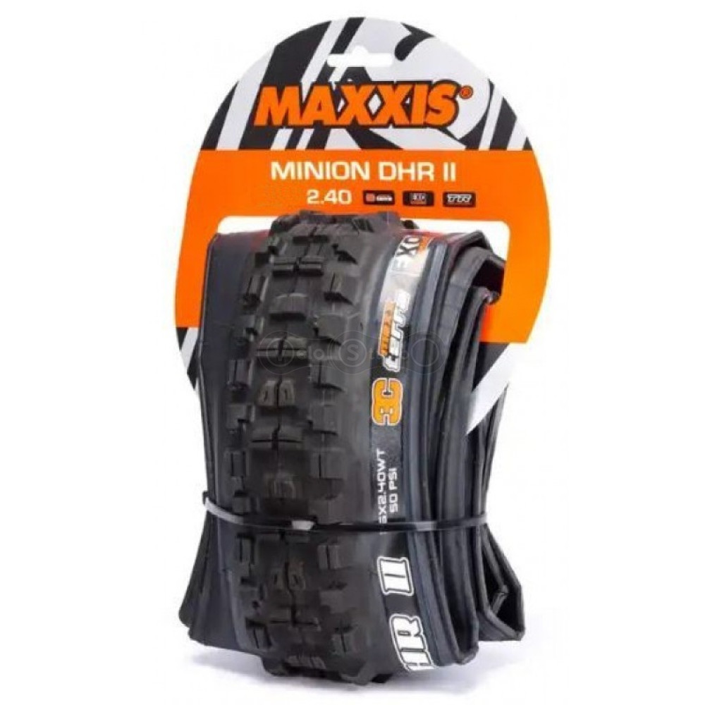 Вело покрышка Maxxis Minion DHR II 27.5X2.40WT, складная, 3CT/EXO/TR, 60TPI, задняя