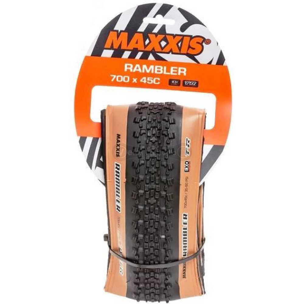 Вело покрышка Maxxis Rambler 700x45C, EXO/TR/TANWALL, 60TPI