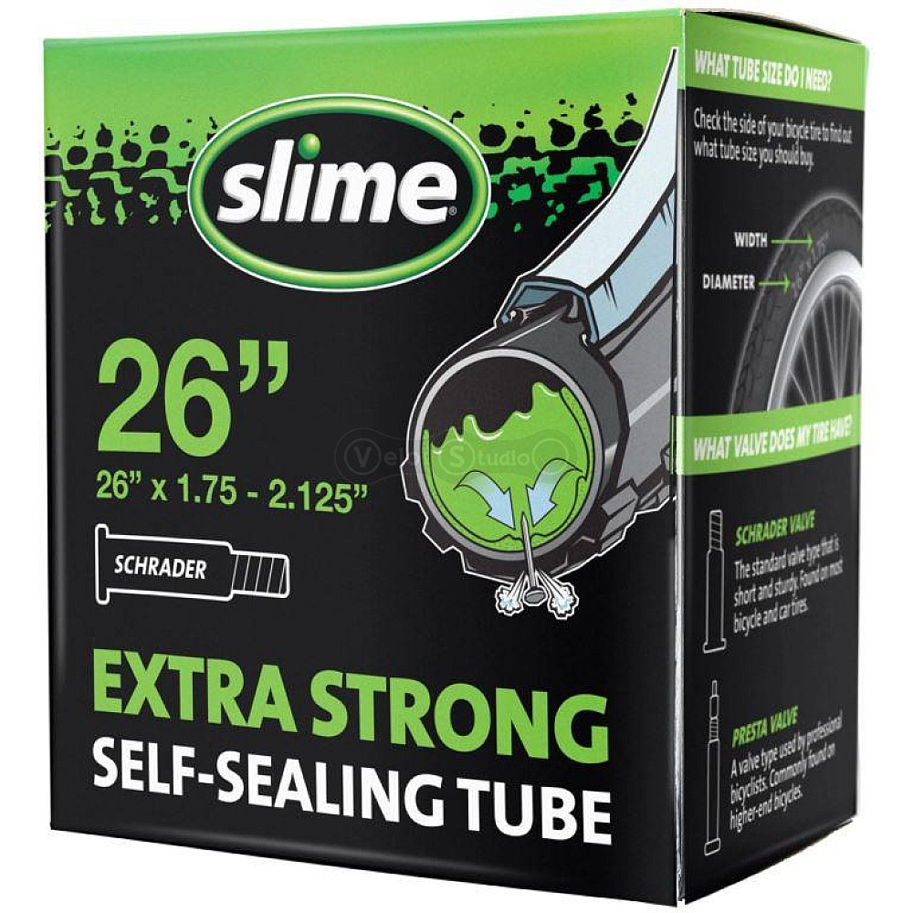 Велосипедна камера Slime Smart Tube 26 x 1.75 – 2.125 AV з герметиком