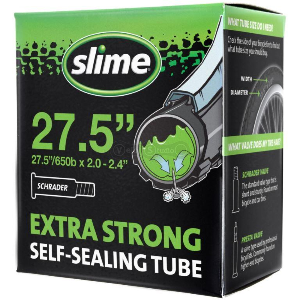 Велосипедна камера Slime Smart Tube 27.5 x 2.0 – 2.4 AV з герметиком