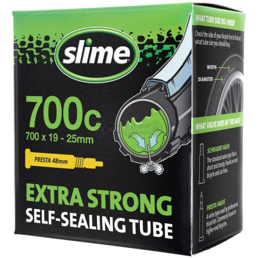 Велосипедная камера Slime Smart Tube 700 x 19 - 25 мм FV с герметиком