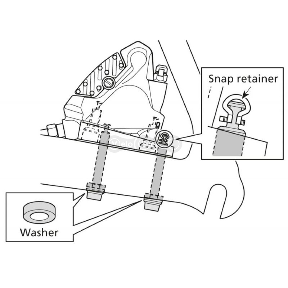 Адаптер Shimano SM-MA-R160DD задний для ротора 160 мм, Flat-Mount