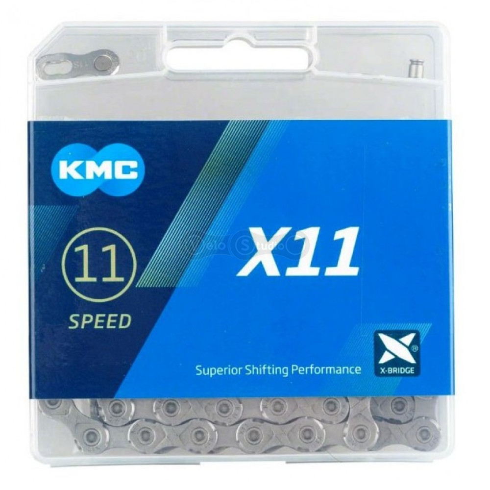 Цепь KMC X11 Grey 11 скоростей 118 звеньев + замок