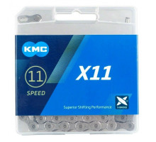 Цепь KMC X11 Grey 11 скоростей 118 звеньев + замок