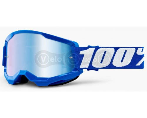 Очки-маска Ride 100% STRATA Goggle II Blue - Mirror Blue Lens