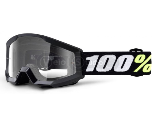 Дитяча маска 100% STRATA MINI Goggle Black - Clear Lens
