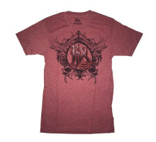 Футболка FOX HEATHERED Short Sleeve Tee - REACTION [Red], XL