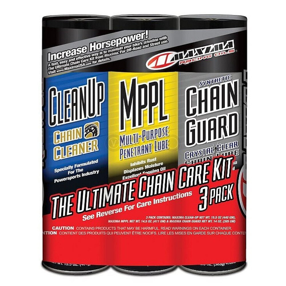 Комплект смазок цепи Maxima Chain Syntetic Ultimate Care Combo Kit [3-Pack], Dry lube