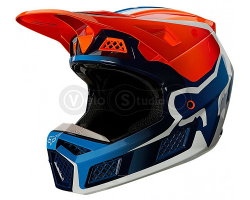 Мотошолом FOX V3 RS WIRED HELMET [Flo Orange], XL