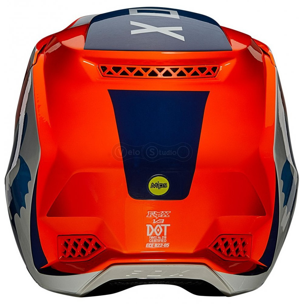 Мотошлем FOX V3 RS WIRED HELMET [Flo Orange], XL