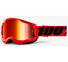 Детская маска 100% STRATA 2 Youth Goggle Red - Mirror Red Lens, Mirror Lens