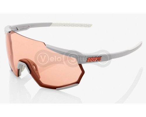 Очки Ride 100% RaceTrap - Soft Tact Stone Grey - HiPER Coral Lens