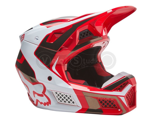 Мотошлем FOX V3 RS MIRER HELMET [Flo Red], M