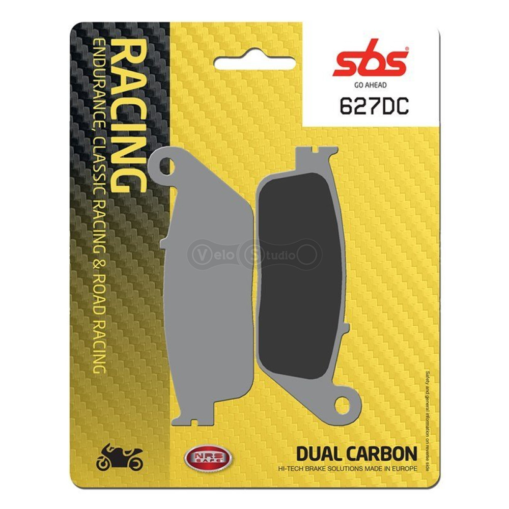 Колодки гальмівні SBS 627DC Road Racing Front Brake Pads, Dual Carbon
