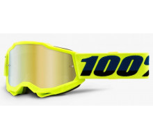 Детская маска 100% ACCURI 2 Youth Goggle Fluo Yellow - Mirror Gold Lens, Mirror Lens