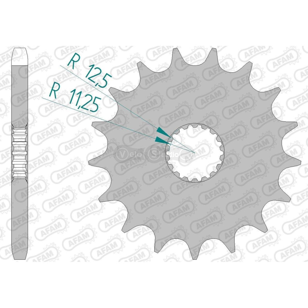Передня зірка AFAM 525 Sprocket 88900 - Triumph, 16z