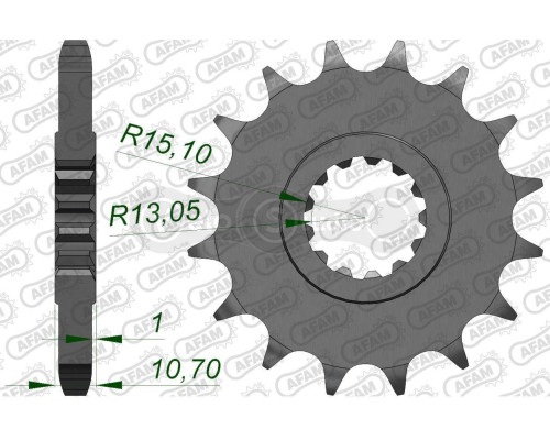 Передняя звезда AFAM 530 Sprocket 21801 - Yamaha, 17z