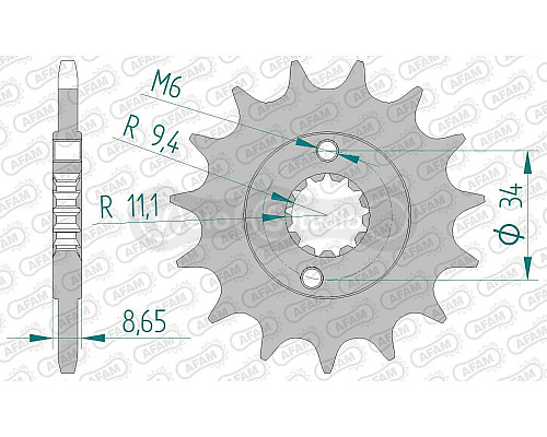 Передня зірка AFAM 520 Sprocket 73305 - KTM, 15z