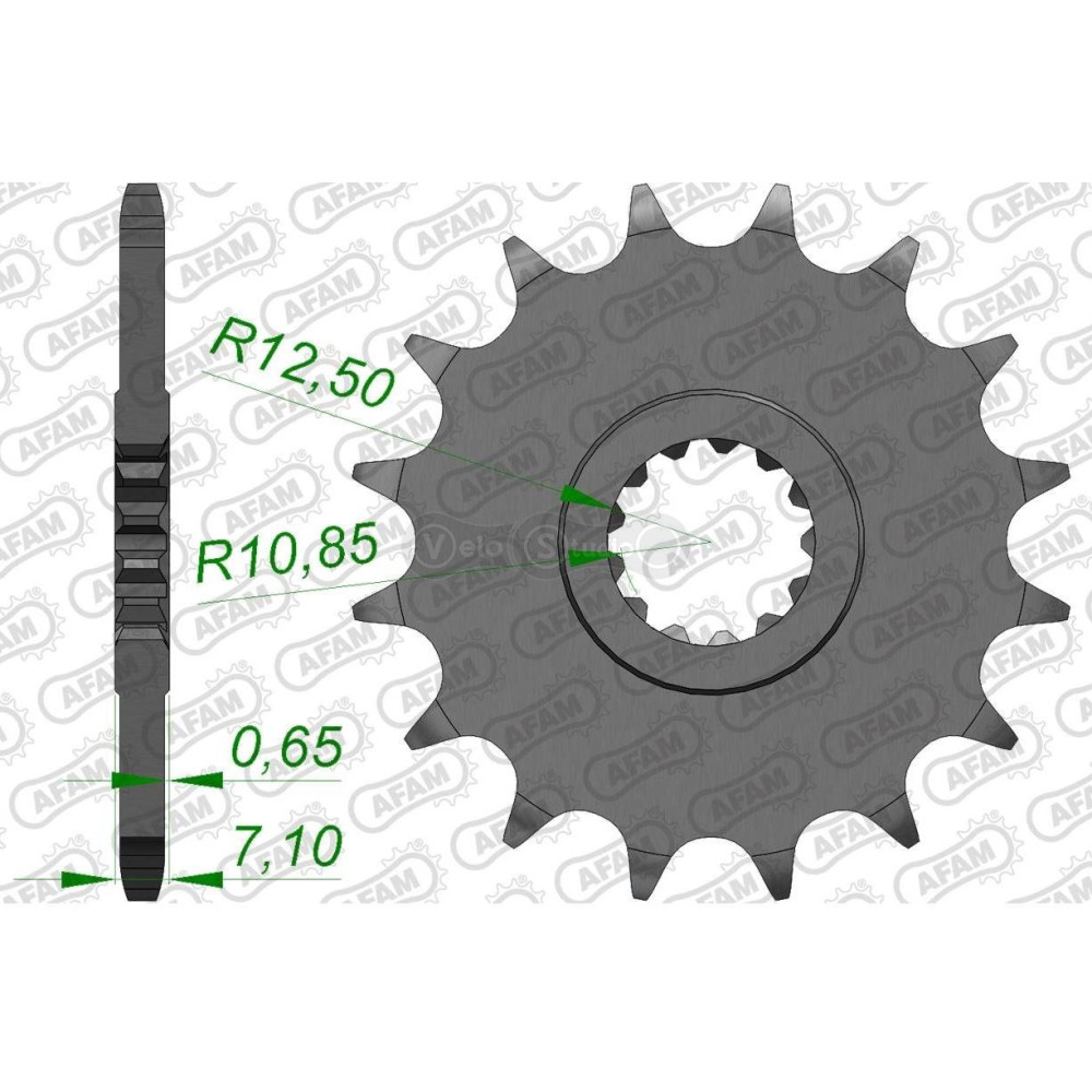 Передняя звезда AFAM 520 Sprocket 21601 - Kawasaki, 14z