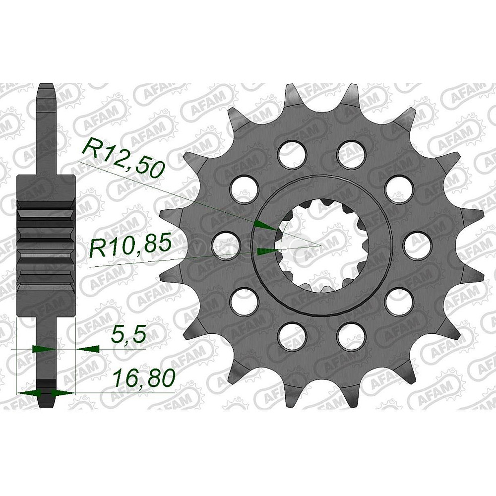 Передняя звезда AFAM 520 Sprocket 20617 - Honda, 17z
