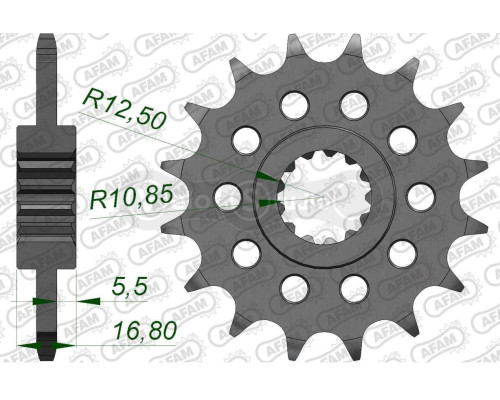 Передня зірка AFAM 520 Sprocket 20617 - Honda, 17z