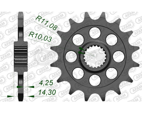 Передняя звезда AFAM 520 Sprocket 166300 - BMW, 17z
