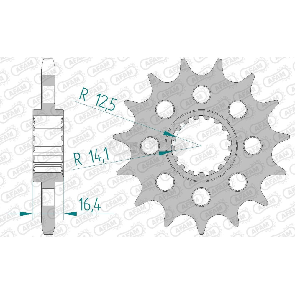 Передня зірка AFAM 525 Sprocket 61800 - KTM, 17z