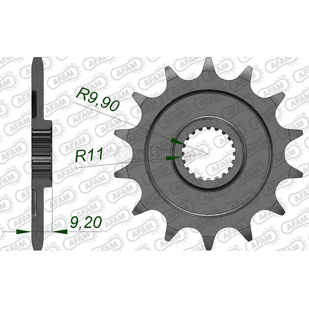 Передня зірка AFAM 520 Sprocket 24305 - Kawasaki, 14z