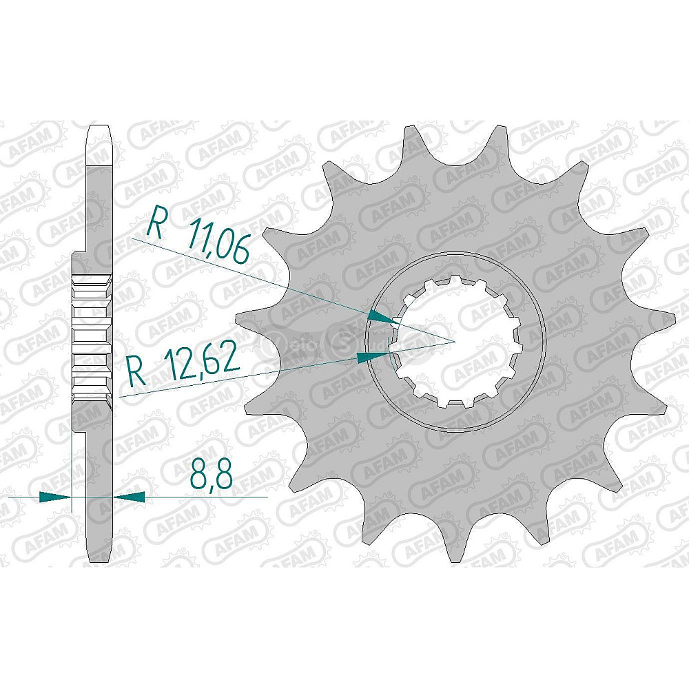 Передняя звезда AFAM 520 Sprocket 73301 - KTM, 15z