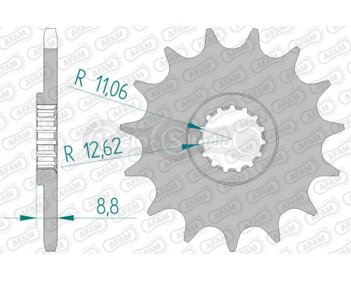 Передняя звезда AFAM 520 Sprocket 73301 - KTM, 14z
