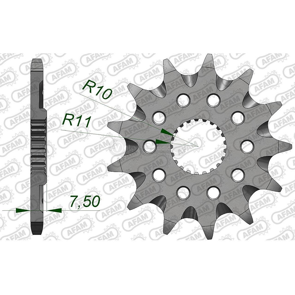 Передня зірка AFAM 520 Grooved Sprocket 20210 - Honda, 14z